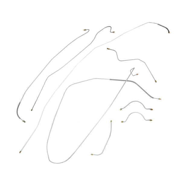 1955 Chrysler Windsor/300/New Yorker 126" WB Manual Drum Brake Line Kit (w/Drum Lines) 8pc, OE Steel