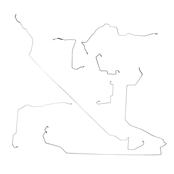 1990-94 Eagle Talon Mitsubishi Eclipse FWD Complete Brake Line Kit 7pc OE Steel