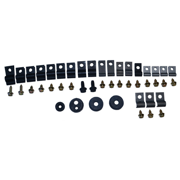 1971-73 Ford Mustang 8cyl, Drum Brakes Clip Kit 46pc