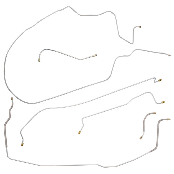 1962 Dodge Polara 330, B-Body, Complete Manual Drum Brake Line Kit 6pc, OE Steel