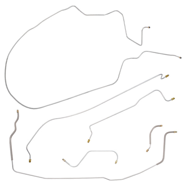 1962 Dodge Polara 330, Complete Power Drum Brake Line Kit 6pc, OE Steel