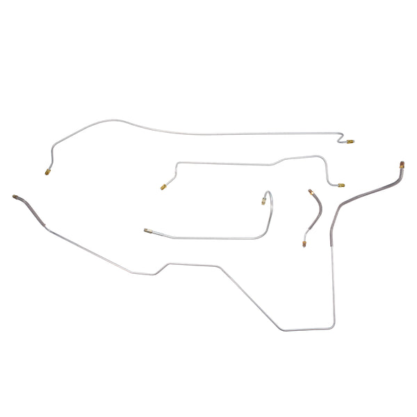 1962 Dodge Polara 330, Complete Manual Drum Max Wedge Brake Line Kit 6pc, OE Steel