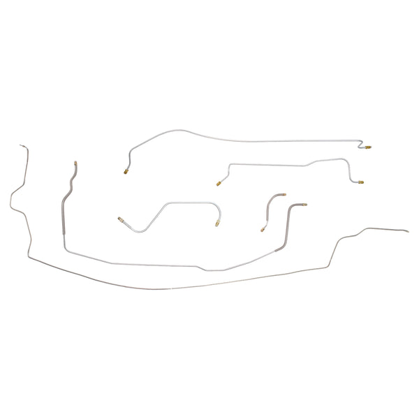 1963 Dodge Polara/330 B-Body Power Drum Complete Brake Line Kit 6pc, OE Steel