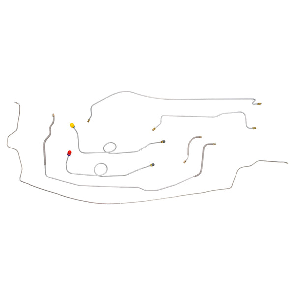 1963 Dodge B-Body Dual Master Cylinder Conversion Brake Line Kit 7pc, OE Steel