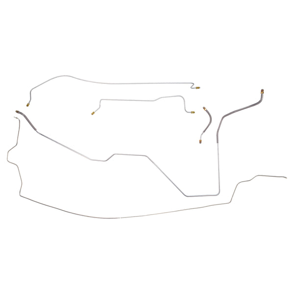 1963 Dodge Polara 440 Dual Master Cylinder Conversion Complete Brake Line Kit Max Wedge 7pc, OE Steel