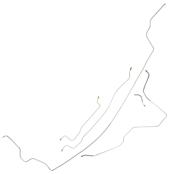 1964 Dodge Polara 440 Dual Master Cylinder Conversion Complete Brake Line Kit Max Wedge 7pc, OE Steel