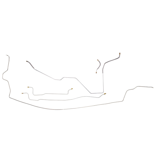 1964 Dodge Polara 330 Complete Power Drum Max Wedge Brake Line Kit 6pc, OE Steel