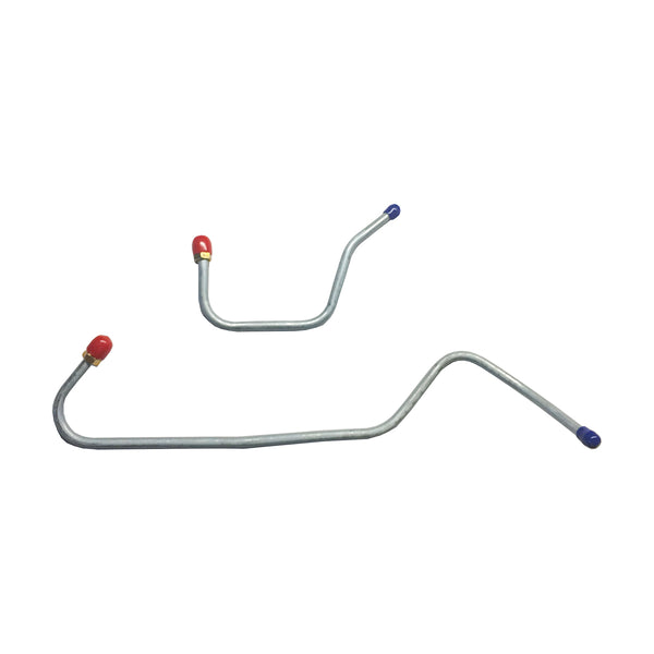 1967-72 Dodge B-Body 318CID 2bbl w/Filter 5/16" Pump to Carb Lines 2pc, OE Steel