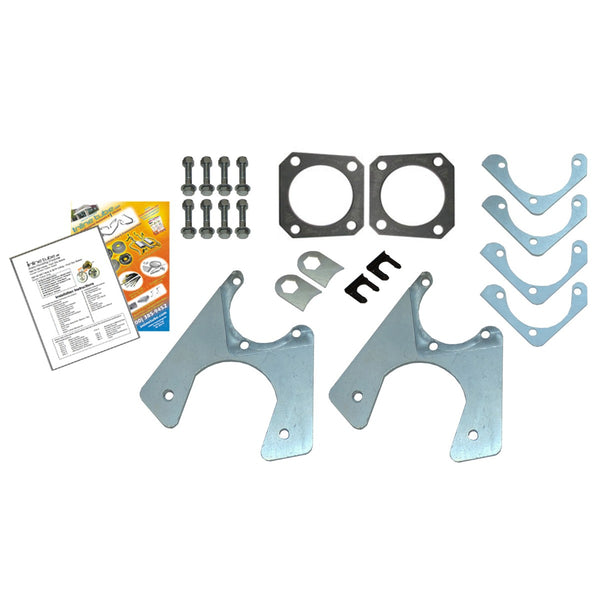 1968-81 GM F & X-Body Rear Disc Brake Conversion Staggered Shocks Caliper Mounting Kit