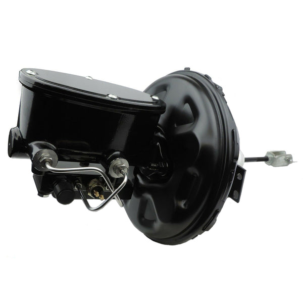 1967-72 GM A-body, Chevelle, GTO, 442, GS, 1967-69 GM F-Body, Camaro / Firebird & 68-74 X-Body, Nova / 71-74 Ventura / 73-74 Apollo / Omega, Factory Disc Brake Conversion Chrome Upper Kit. Black Comes with 11" Delco Style Booster, Oval Master Cylinder