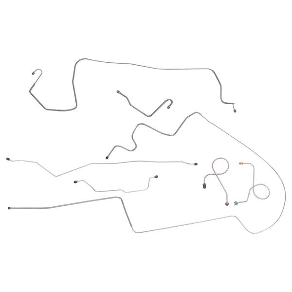 1964-65 Dodge A-Body Dart/GT Manual Drum Brake Line Kit 6pc, OE Steel