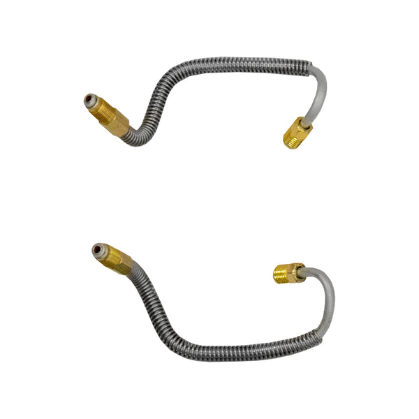 1967-74 Dodge A-Body Dart/GT 10" Front Drum 3/16" Brake Lines 2pc, OE Steel
