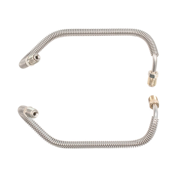 1971-72 Dodge A-Body Dart/GT 3/16" Disc Caliper Lines 2pc, OE Steel