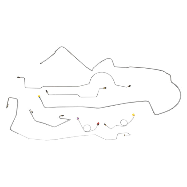 1973 Dodge Challenger Power Disc Brake Line Kit 7pc, OE Steel