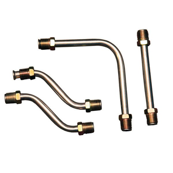 1970-71 Dodge Challenger 340cid 440cid 3-2bbl "Six-Pack" Upper 5/16" Pump to Carb Lines 4pc OE Steel