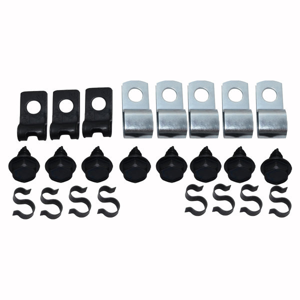 1971 Dodge Plymouth E-Body 5/16" Fuel, 1/4" Vapor, 1/4" Return Clip Kit 24pc