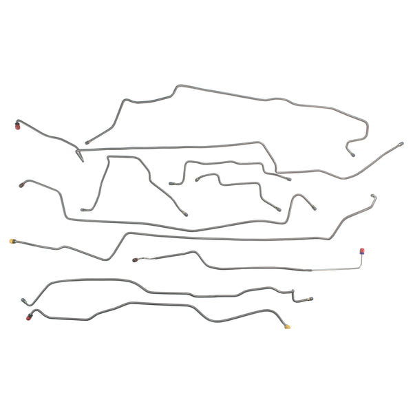 1987-90 Dodge Dakota 4WD V8 Ext. Cab Shortbed Brake Line Kit 12pc, OE Steel