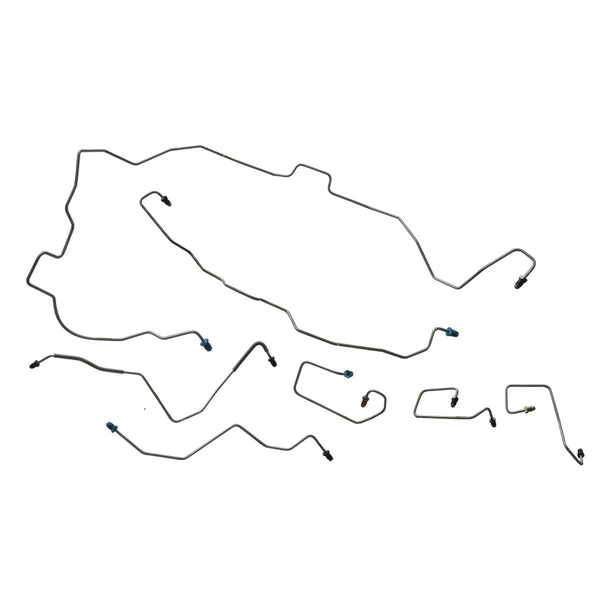 1997-02 Dodge Dakota 2WD All Cabs All Beds Rear Drum With ABS Front Brake Line Kit 7pc,