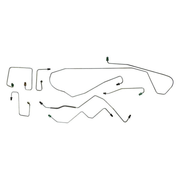 1997-02 Dodge Dakota 2WD Std. Cab Shortbed Rear Drum w/ ABS Front Brake Line Kit 7pc, OE Steel