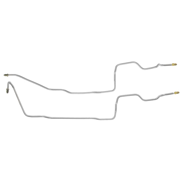 1998-02 Dodge Dakota, 2 & 4WD, Rear Drum, Rear Axle Brake Lines 2pc, OE Steel