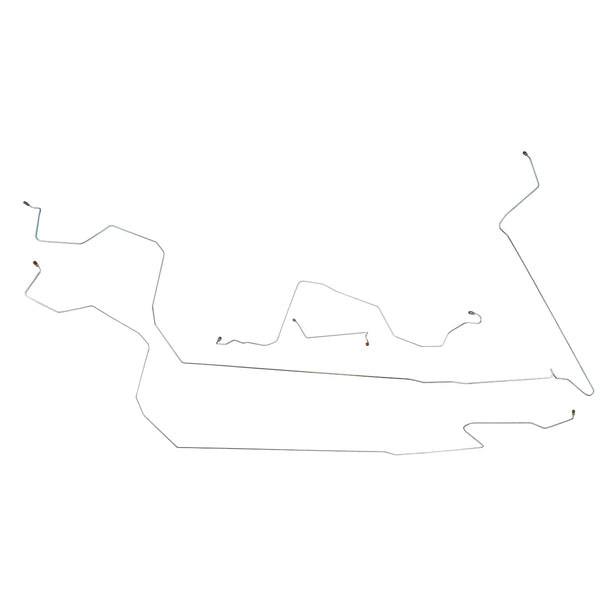 1994-1999 Dodge Neon Rear Drum Non-ABS Complete Brake Line Kit OE Steel