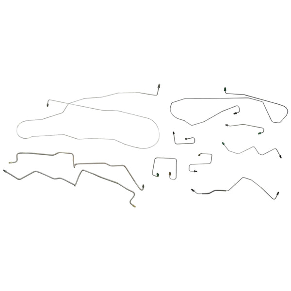 1998-02 Dodge Durango V6 4WD Front Disc/Rear Drum w/ABS Complete Brake Line Kit 10pc, OE Steel