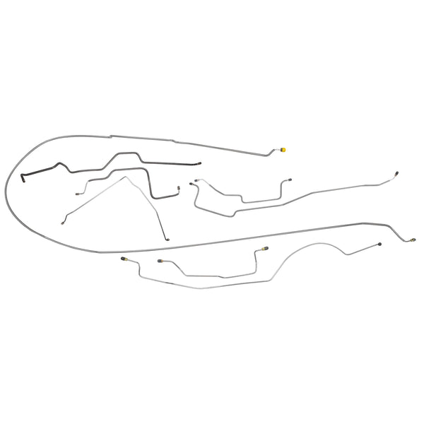 1978 Dodge Truck 4WD 1/2-Ton Std. Cab Longbed Power Disc Brake Line Kit 8pc, OE Steel