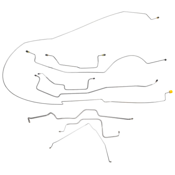 1978 Dodge Truck 4WD 1/2-Ton Std. Cab Shortbed Power Disc Brake Line Kit 8pc, OE Steel