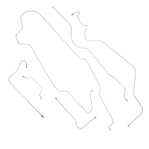 1958-59 DeSoto Firesweep Power Drum Brake Line Kit 6pc, OE Steel