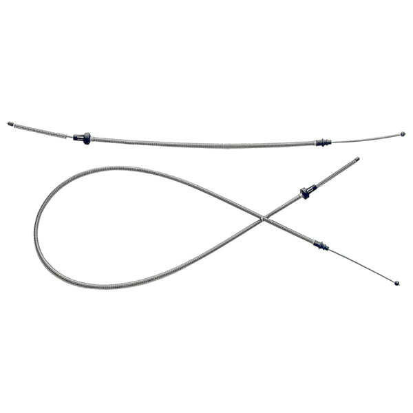 1966-70 Mopar B-body, 35 5/8" & 75 3/4" Rear Disc Brake Conversion Cables, 2pc