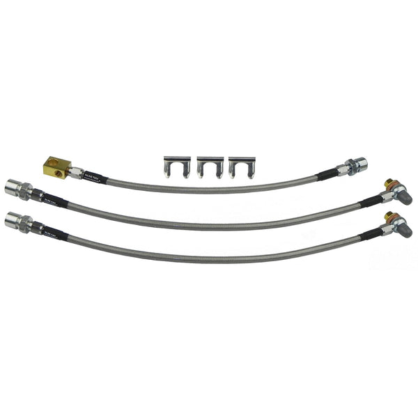 1979-81 Chevrolet Camaro Pontiac Firebird Stainless Braided Brake Hose Kit 3pc