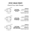 Ford Small Bearing Axle Rear Disc Conversion Kit w/Standard Rotors w/o E-Brake Cable Brackets