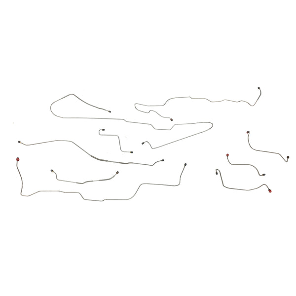 1967-69 Ford Falcon Power Disc Brake Line Kit 9pc, OE Steel