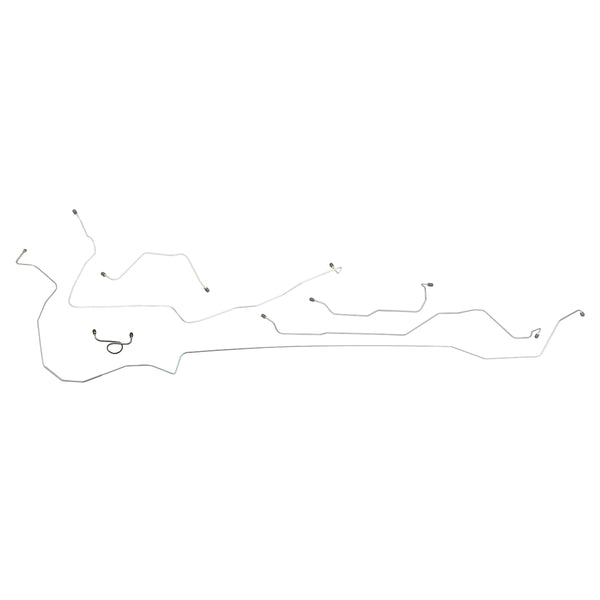 1966 Ford Mustang w/Factory Dual Exhaust Manual Drum Brake Line Kit 6pc, OE Steel