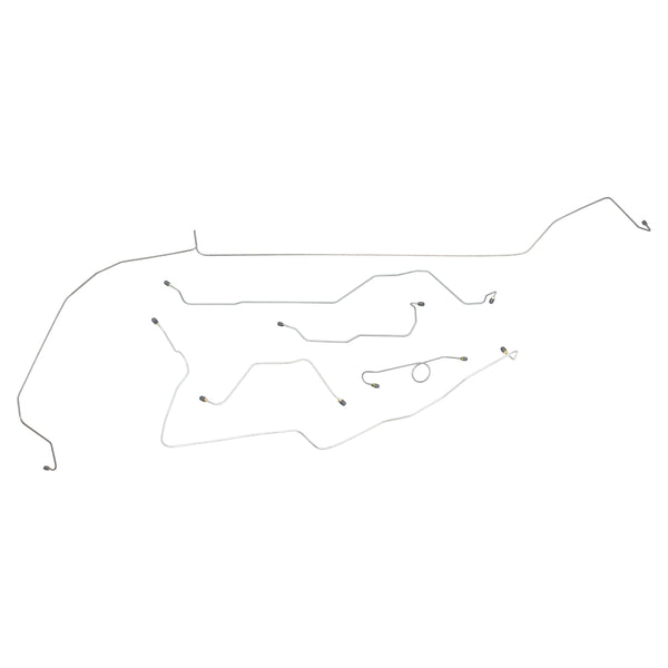 1966 Ford Mustang Power Disc Brake Line Kit 6pc, OE Steel