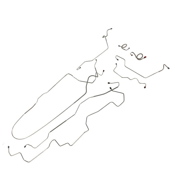 1971 Ford Mustang Power Disc Brake Line Kit 8pc, OE Steel