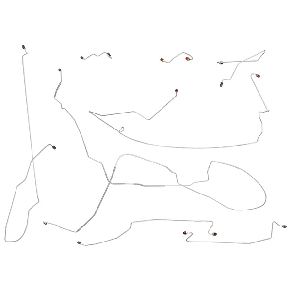 1987-93 Ford Mustang Four-Wheel Disc Brake Line Kit, OE Steel