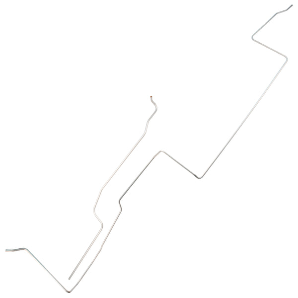 1967 Ford Mustang V8 (Produced After 2-1-67 - Rocker Panel Routing) Tank to Pump 3/8" Main Fuel Lines 2pc, OE Steel