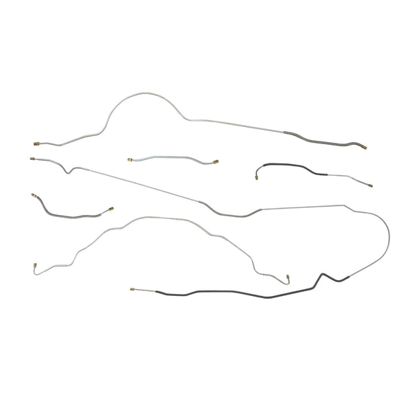 1957 Ford Ranchero Manual Drum Brake Line Kit 6pc, OE Steel