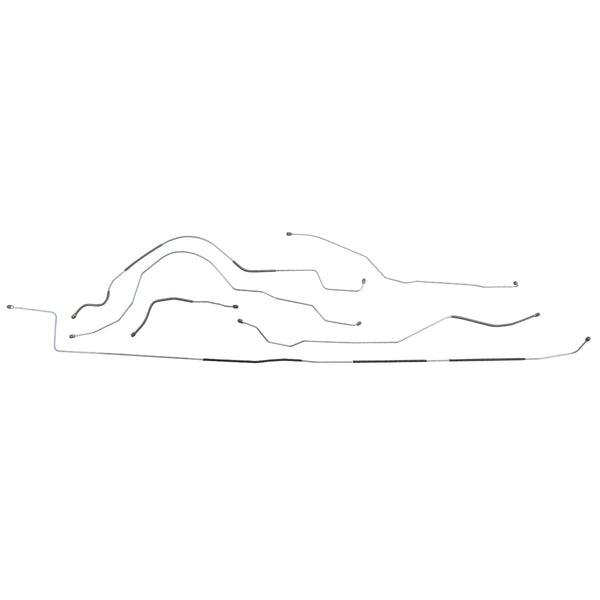 1949-50 Ford Special Super Manual Drum Brake Line Kit 5pc, OE Steel