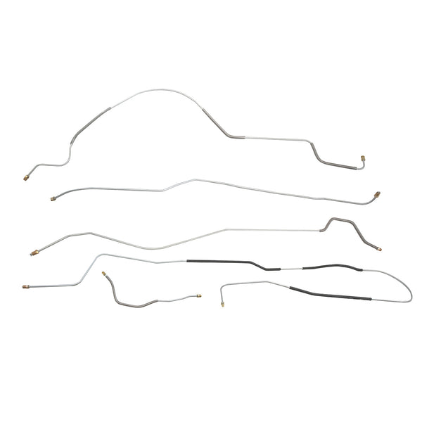 1951 Ford Special Super Manual Drum Brake Line Kit 5pc, OE Steel