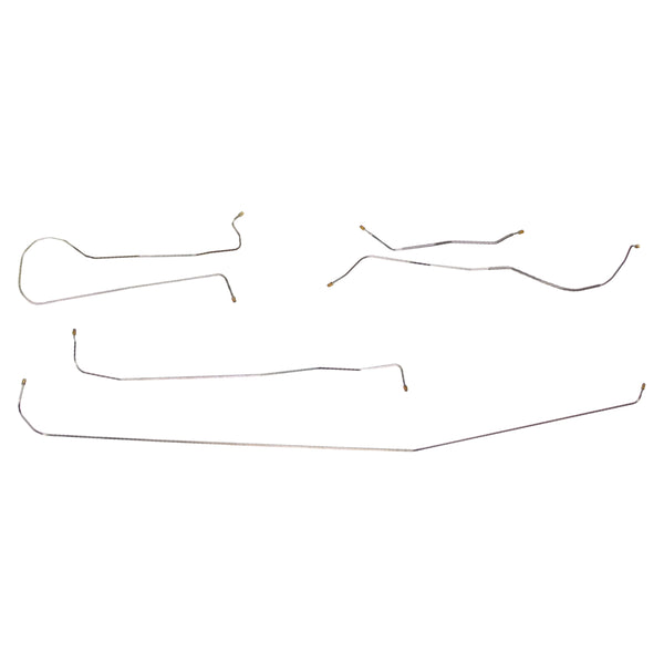 1947-52 Ford F1 2WD 1/2-Ton Shortbed Drum Brake 3/16" O.D. Complete Brake Line Kit, 5pc, OE Steel