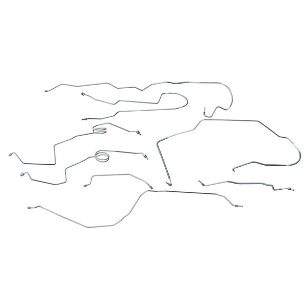 1976-79 Ford F350 4WD Std. Cab Longbed Power Disc Brake Line Kit, OE Steel