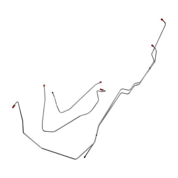 1987-90 Ford Truck F250 4WD 351CID w/Aux Cooler 5/16" Trans Cooler Lines 4pc, OE Steel