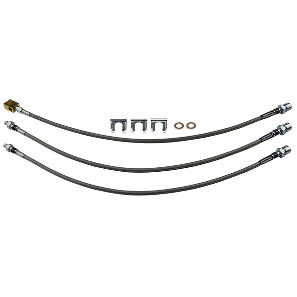 1971 Ford Truck F-250 4wd Stainless Braided Brake Hose Kit 3pc