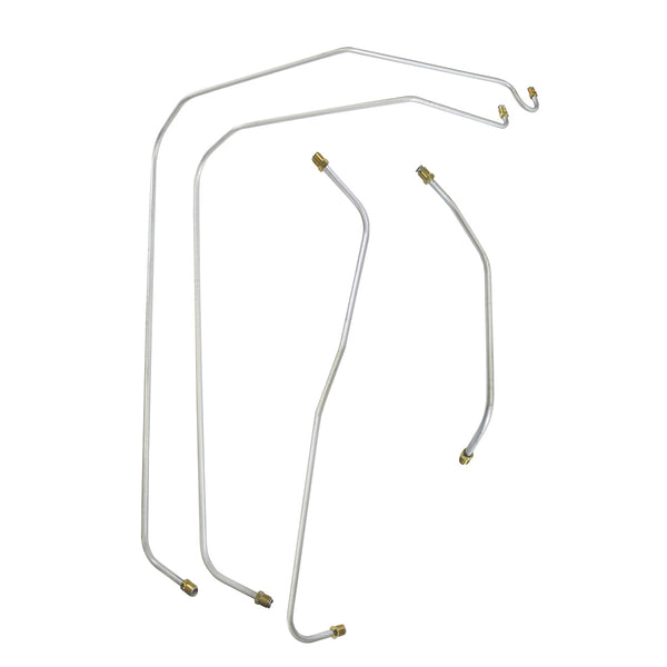 1956 Ford Sunliner/Fairlane/Crown Victoria/Customline/Mainline Trans Cooler Lines w/Flex Hose 4pc, OE Steel