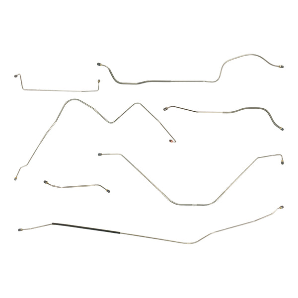 1956 Ford Thunderbird Power Drum Brake Line Kit 7pc, OE Steel