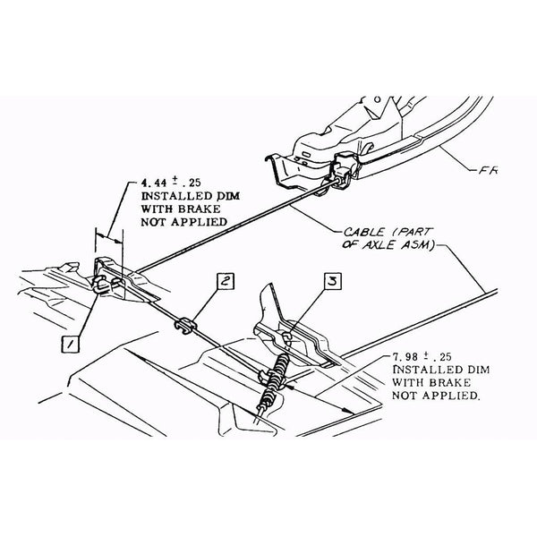 1970-74 GM F-body Transmission Crossmember Hook 6-5/8", Each