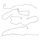 2006-2011 Chevrolet HHR, Rear Drum, Non ABS, Mid Chassis Brake Line Kit, 4pc, OE Steel