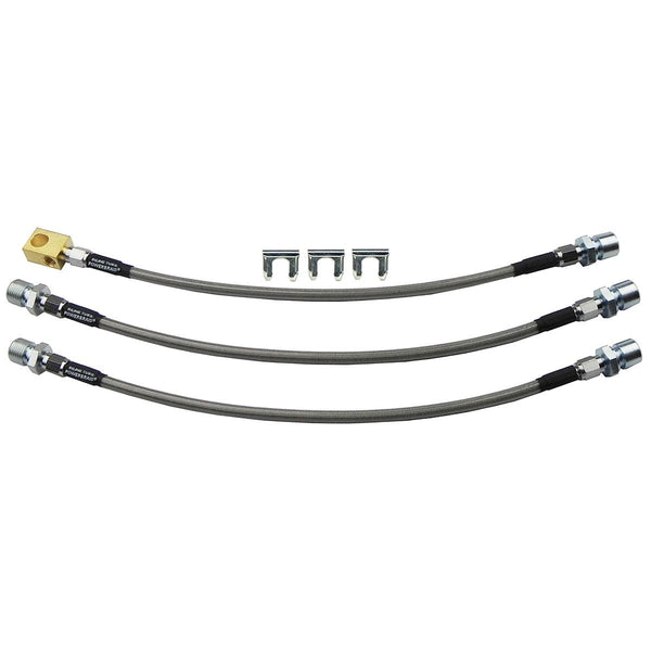 1961-65 International Scout Stainless Braided Brake Hose Kit For 2"-4" Lift 3pc
